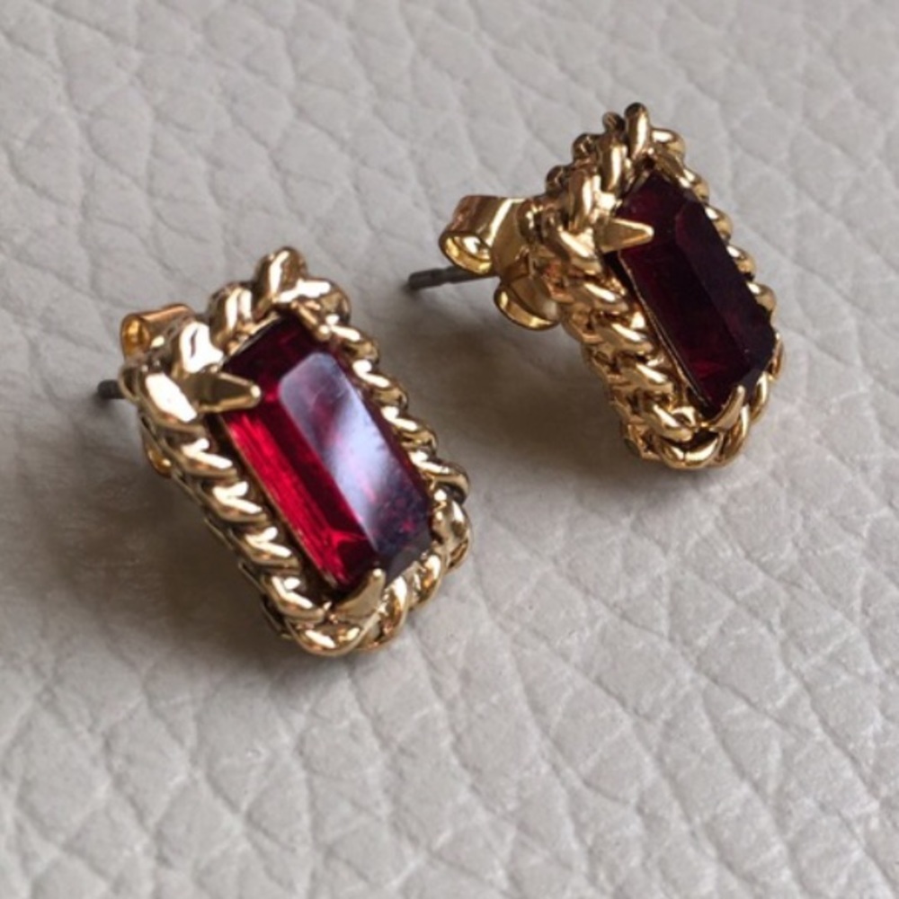 Colette Malouf Ruby Red Studs